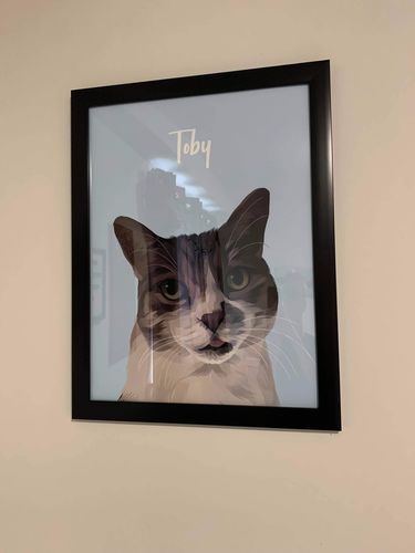 Customer photo review of Modern - Custom Pet Portrait