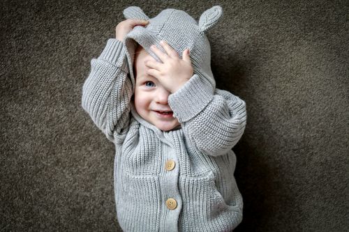 Customer photo review of GREY PEPPER CARDIGAN