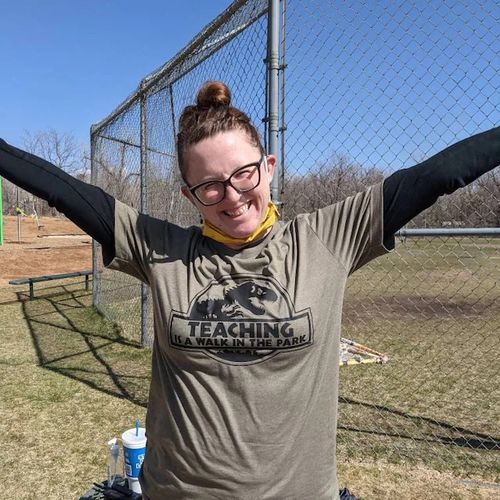 Customer photo review of Teaching Is A Walk The Park Print Short Sleeve T-shirt