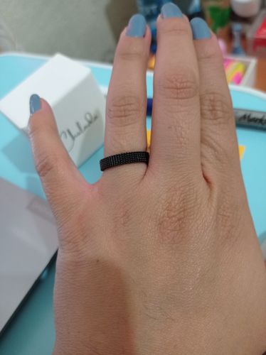 Customer photo review of Anillo Malla Delgado - Acero Inox.