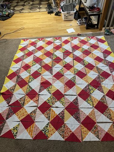 Customer photo review of Gingham Daydream Quilt | Digital PDF Pattern
