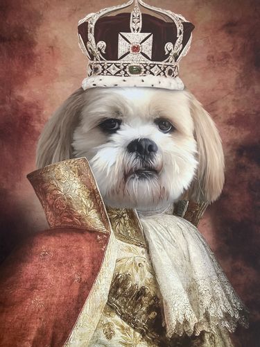 Customer photo review of The King - Custom Vintage Pet Portrait