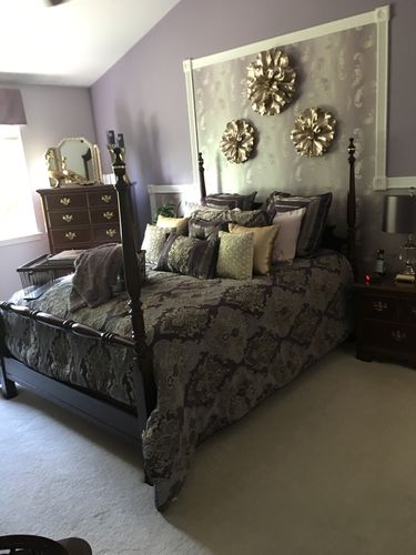 Customer photo review of Springdale Taupe 4-Piece Comforter Set