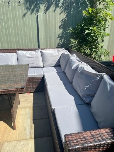 Customer photo review of California 8 Piece Rattan Seat Pad Set