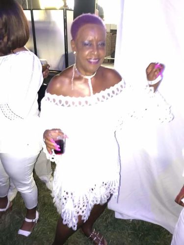 Customer photo review of One Shoulder White Mini Dress Hollow Ruffles Dresses