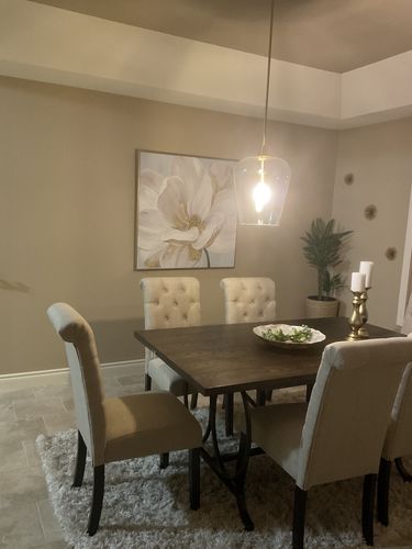Customer photo review of Tinga 7pc Dining Set - Beige