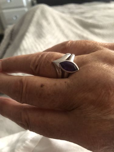 Customer photo review of Grecian Wishbone Stacking Ring