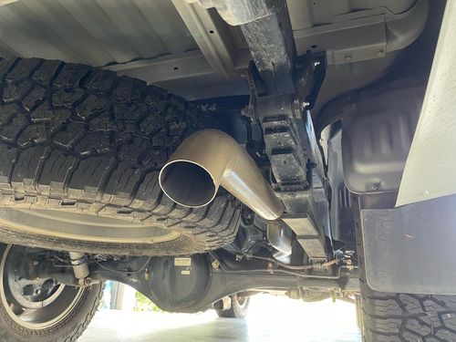 Customer photo review of Pacemaker King Brown 3" Stainless Exhaust - Mitsubishi MQ And MR Triton 2.4L TD DPF Back System