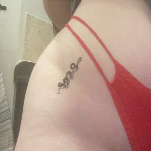 Customer photo review of NEW Mini Snake Tattoo