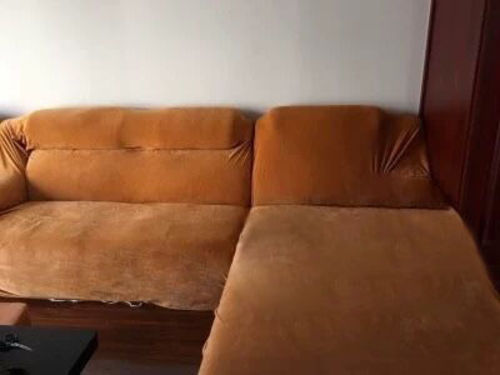 Customer photo review of Velvet Plush Corner Sectional Corner Sofa Covers , Stretch Sofa Slipcover