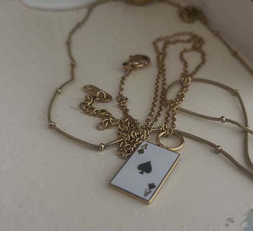 Customer photo review of ACE OF SPADES NECKLACE
