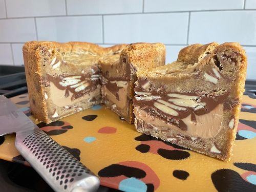 Customer photo review of Tempered Glass Chopping Board Yellow Leopard Print