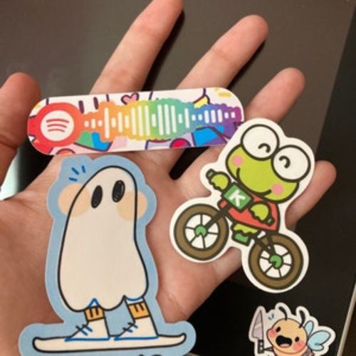 Customer photo review of Silly Doodle Ghost Stickers!