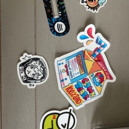 Customer photo review of Milk Carton Sticker Set!