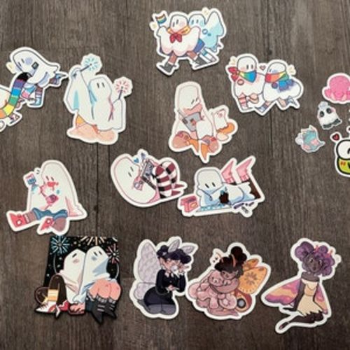 Customer photo review of Pride Parade Ghost Stickers!