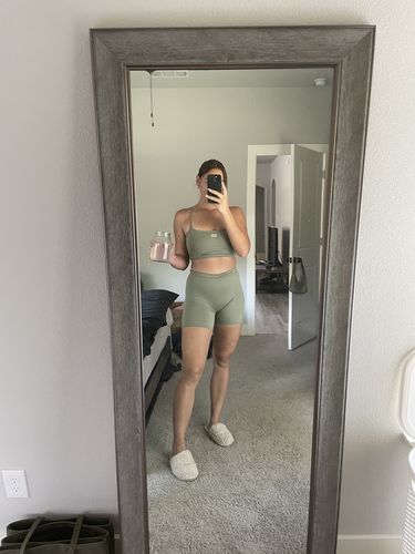 Customer photo review of The Crop Tank / Matcha