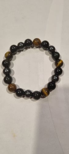 Customer photo review of DREIFACHER SCHÜTZER Tigerauge - Hämatit - Schwarzer Obsidian