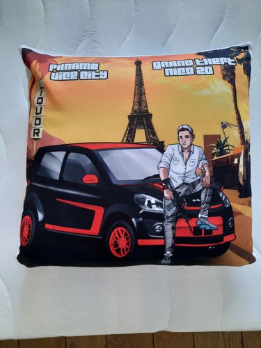 Customer photo review of Impression sur Coussin (ne comprend pas le dessin)