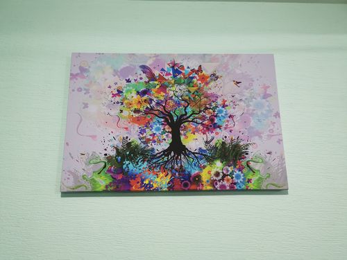 Customer photo review of Árbol Colorido (con fondo acuarela)