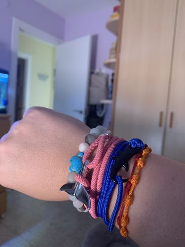 Customer photo review of "Whale" tracking bracelet