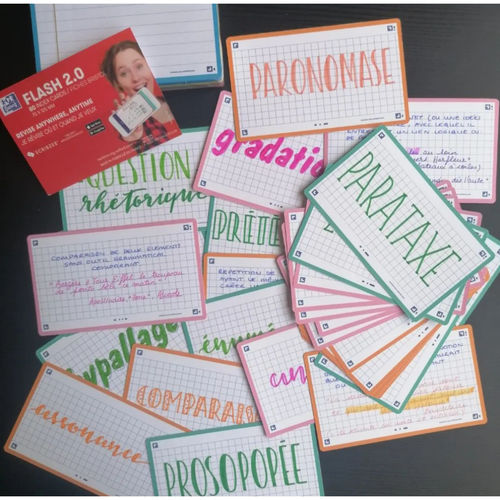 Avis photo d'un client sur Flashcards FLASH 2.0 OXFORD # 80 cartes 7,5 x 12,5 cm - ligné
