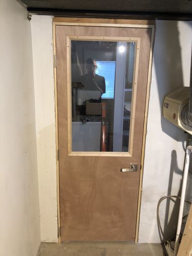 Customer photo review of Clear 1 Lite Glass and Frame Kit (Interior 1 3/8" Door Thickness - Half Lite)