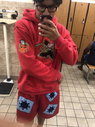 Customer photo review of Anime Mesh Shorts - Luffytaro