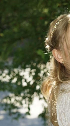 Customer photo review of Simple Huggie Clip On Earrings in Gold