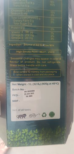 Customer photo review of A2 Pure Ghee