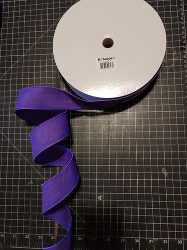 Customer photo review of 1.5"X50Yd Value Faux Burlap Purple RC500023