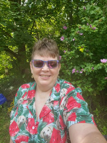Customer photo review of Personalized Hawaiian Shirt With Your Pet's Photo