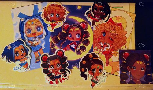 Customer photo review of Black Sailor Moon Sticker