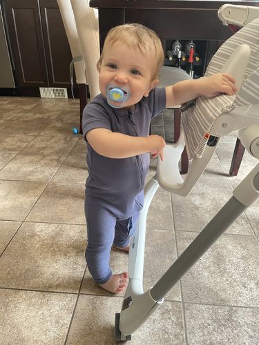Customer photo review of Short Sleeve Romper in Oceana Blue