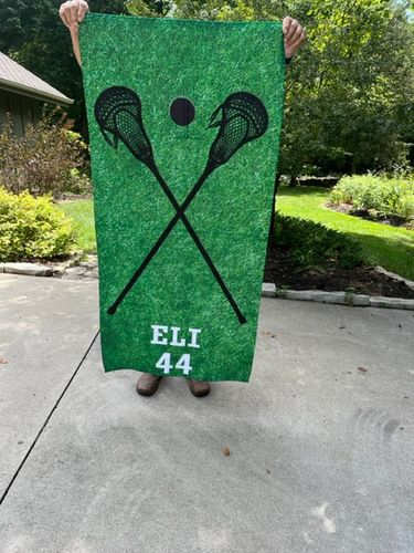 Customer photo review of Personalized Beach Towels