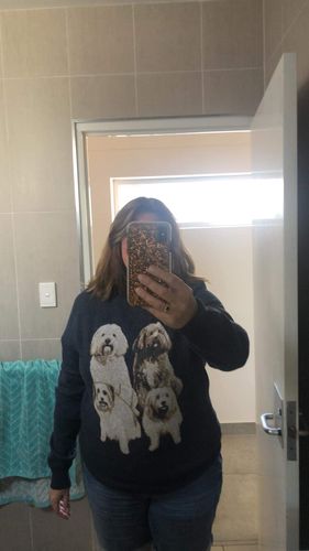 Customer photo review of Full-Body Pet Custom Sweater