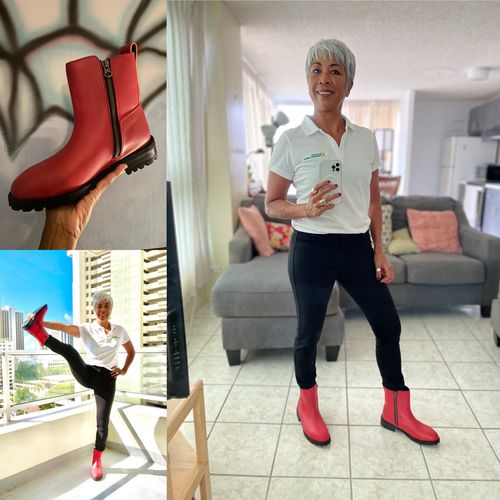 Customer photo review of Steel Toe Meti II in Cherry Bomb (EH)