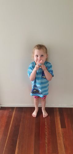 Customer photo review of Rainbow U-Shaped Sensory Toothbrush