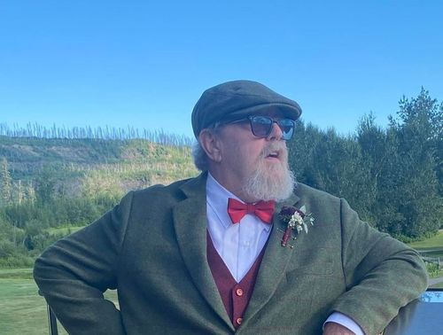 Customer photo review of Olive Green Check Tweed 3 Piece Suit