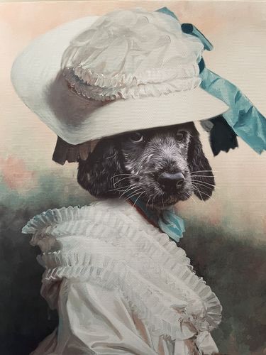 Customer photo review of My Fur Lady – Custom Vintage Pet Canvas
