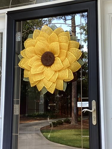 Customer photo review of 10"X10Yd Poly Burlap Mesh Yellow RP810029