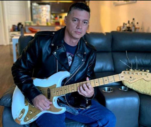 Customer photo review of "Perfect" Biker Style Classic Black Premium Heavy Leather Jacket