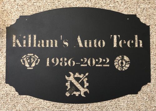 Customer photo review of Large Custom Business Logo Signs ~ Metal Custom Business Sign, Outdoor Metal Sign, Commercial Metal Sign, Custom Business Wall Art Sign