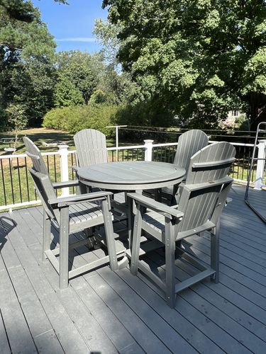 Customer photo review of DuraWeather Poly® 5-Piece 46"rd Lakeside Adirondack Counter Height Set
