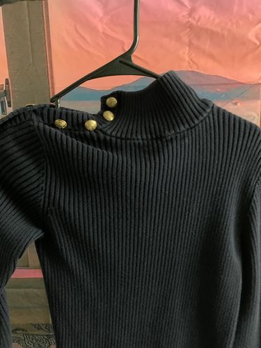 Customer photo review of Ralph Lauren 1/4 Button Ribbed Jumper