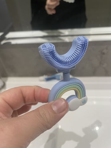 Customer photo review of Rainbow U-Shaped Sensory Toothbrush