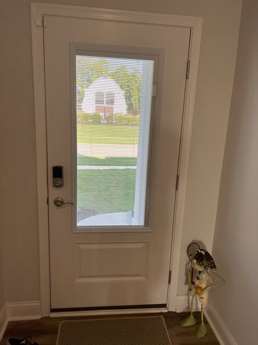 Customer photo review of Raise & Lower Blinds Glass and Frame Kit (3/4 Lite 24" x 50" Frame Size)