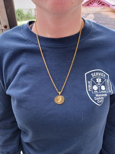 Customer photo review of Julius Caesar Necklace - Ancient Gold