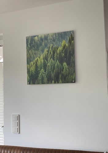 Customer photo review of Bild Edelstahloptik | Der Wald | Quadrat