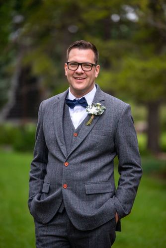 Customer photo review of Prince Of Wales Grey Herringbone Tweed 3 Piece Suit