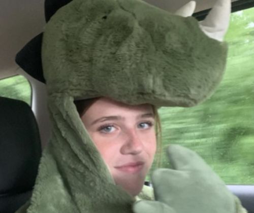 Customer photo review of The Dino Blanket